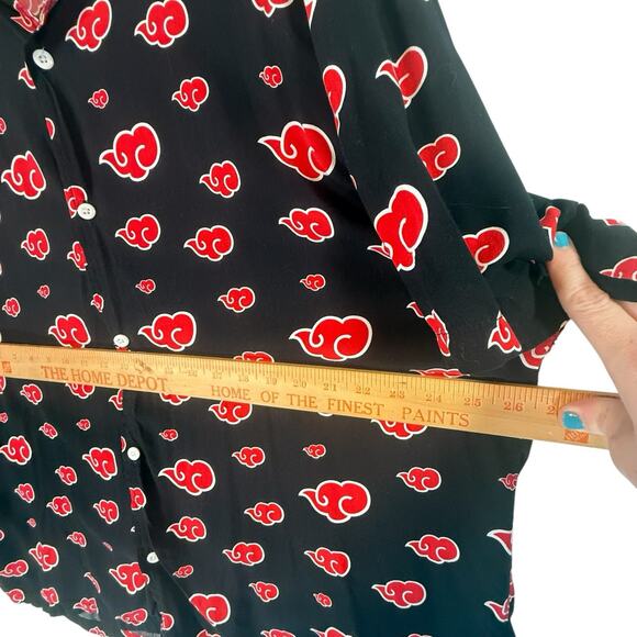 Naruto Shippuden Akatsuki Red Black Shirt sz XXL 2XL All Over VTG AOP Anime DBZ - Picture 3 of 8